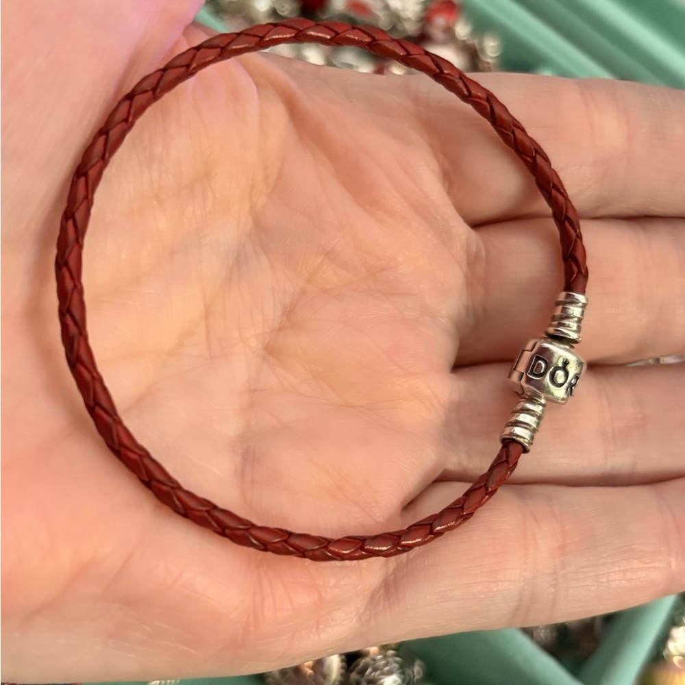 3 pandora leather braided bracelets - Picture 3 of 7